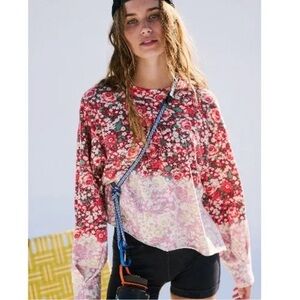 Free People Floral Long Sleeve Top - NWT